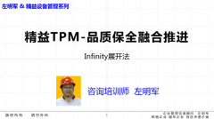 精益TPM品質(zhì)保全（品質(zhì)維護）管理推進導師與智能維護特訓